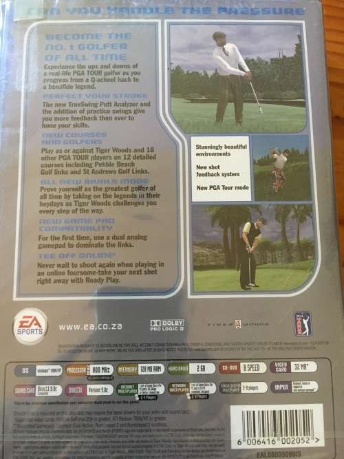 PC tour personal golf simulator with Tiger Woods PGA tour 06